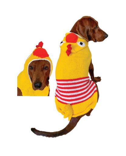 Chilly Dog - Chicken Hoodie Wool Dog Sweater